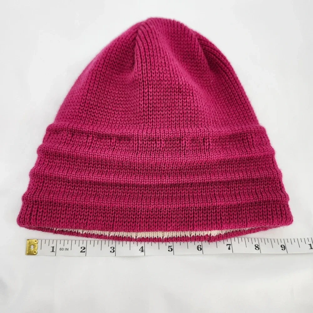 Wigwam Knit Beanie Fuchsia Toboggan Winter Ski Aspen Snow Made In‎ USA